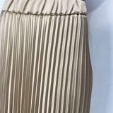 Gonna in raso plissè - Ofelia SK1183 CAMMELLO OFELIA 