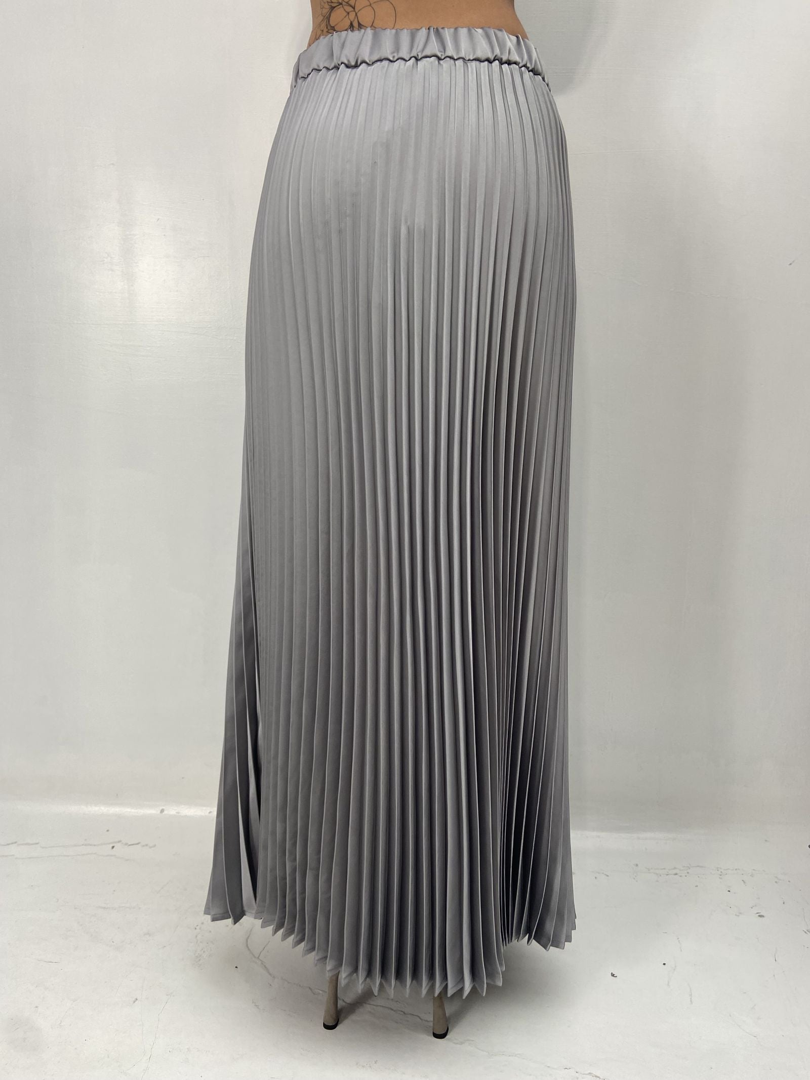 Gonna in raso plissè - Ofelia SK1183 GRIGIO OFELIA 