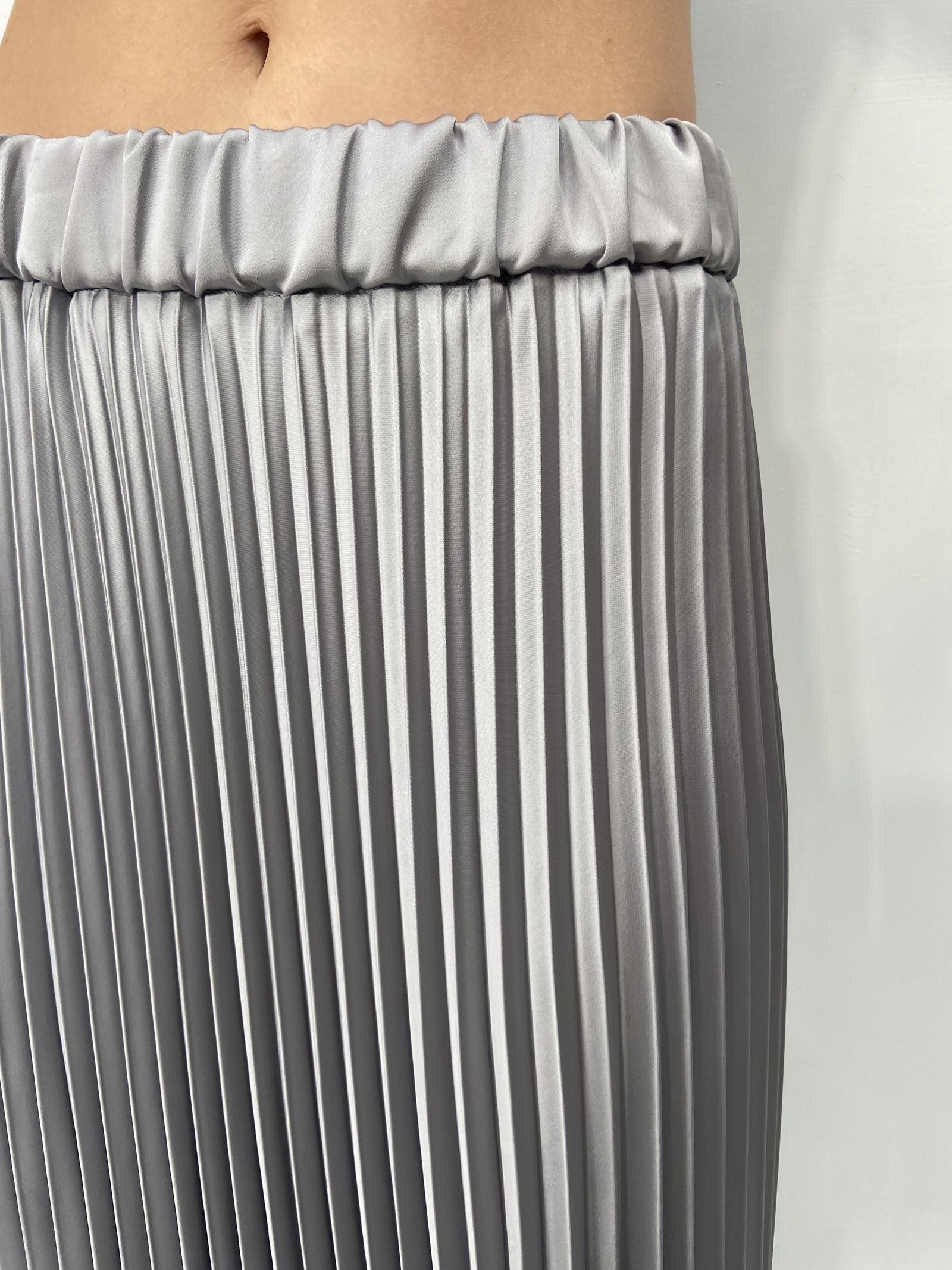 Gonna in raso plissè - Ofelia SK1183 GRIGIO OFELIA 