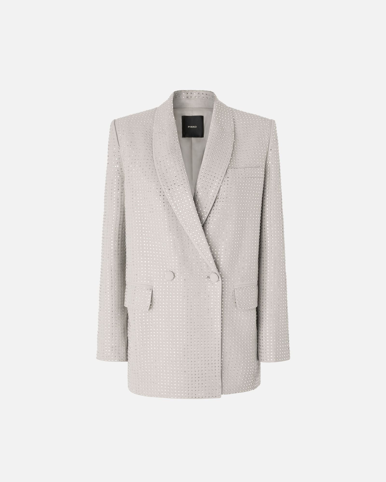 Giacca doppiopetto con strass 104456A287 I30 PINKO 