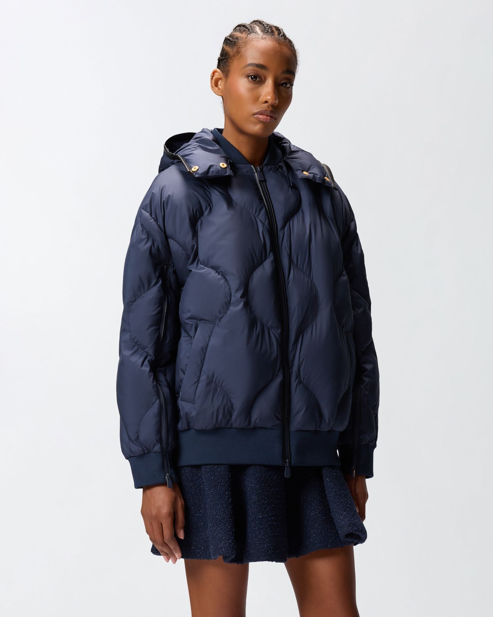 Bomber con cappuccio 105336A2OK G82 PINKO 