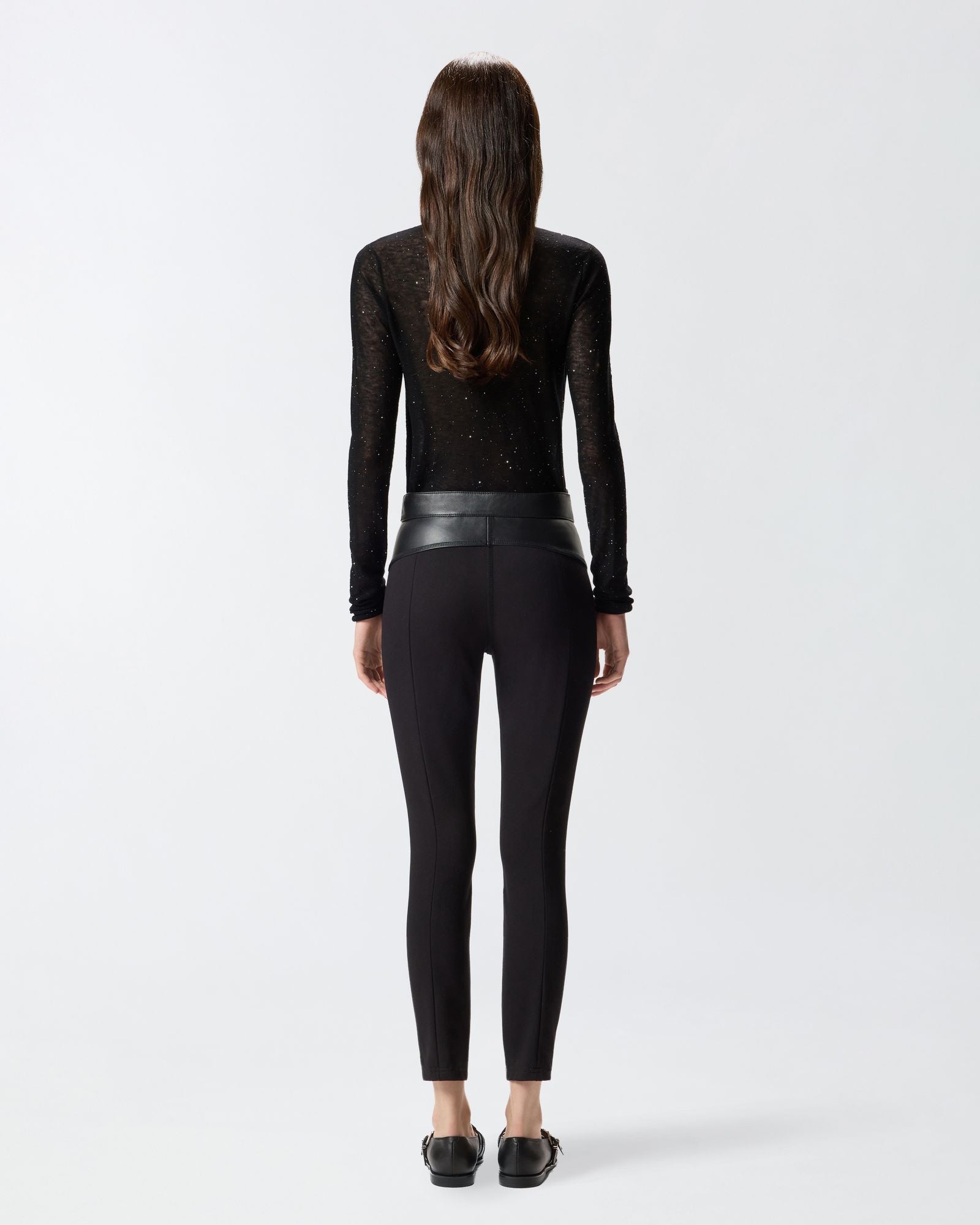 Pantalone skinny in pelle 105366Y75K Z99 PINKO 
