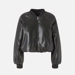 Bomber corto effetto pelle 105372A2P4 Z99 PINKO 
