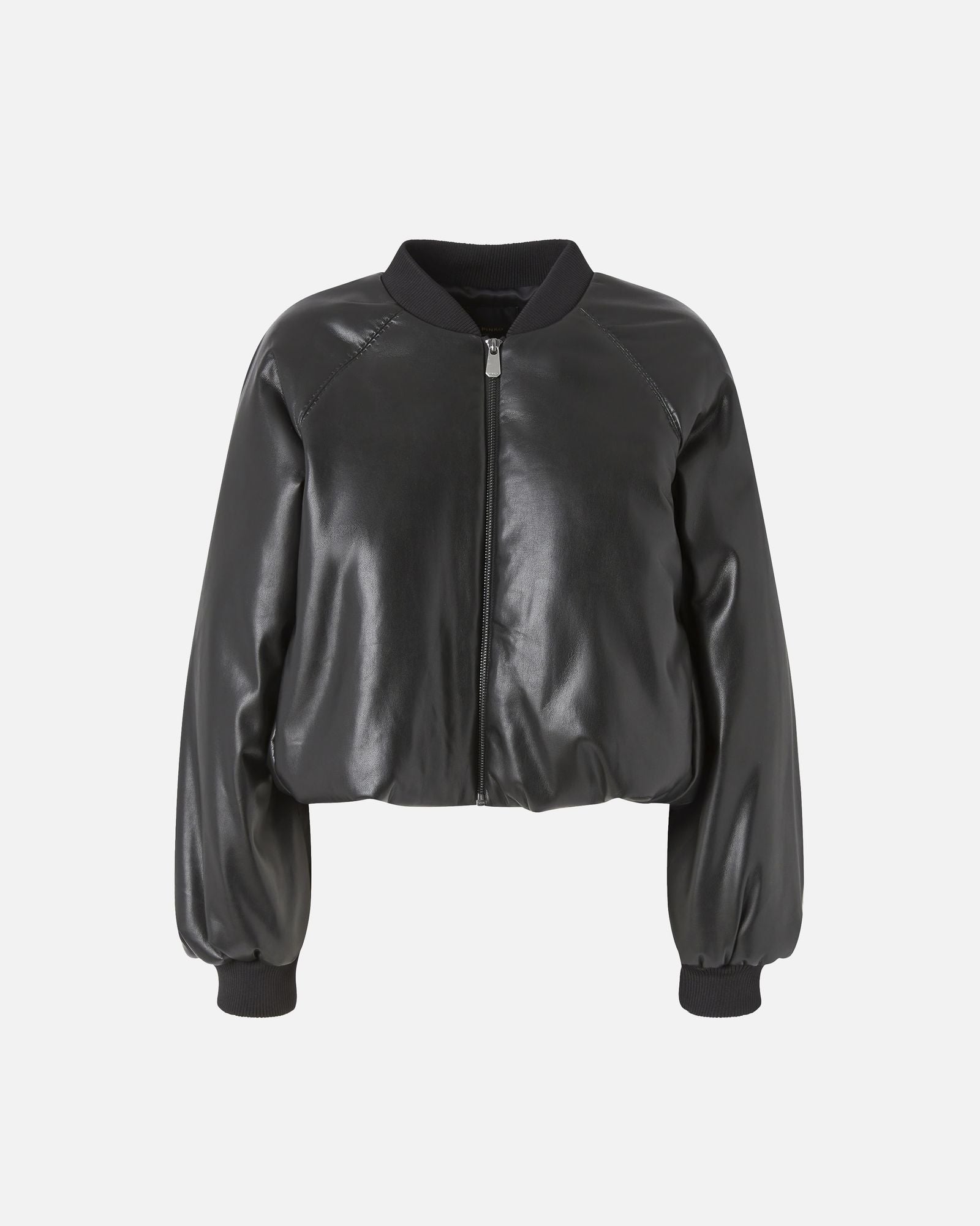 Bomber corto effetto pelle 105372A2P4 Z99 PINKO 