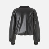 Bomber corto effetto pelle 105372A2P4 Z99 PINKO 
