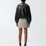 Bomber corto effetto pelle 105372A2P4 Z99 PINKO 