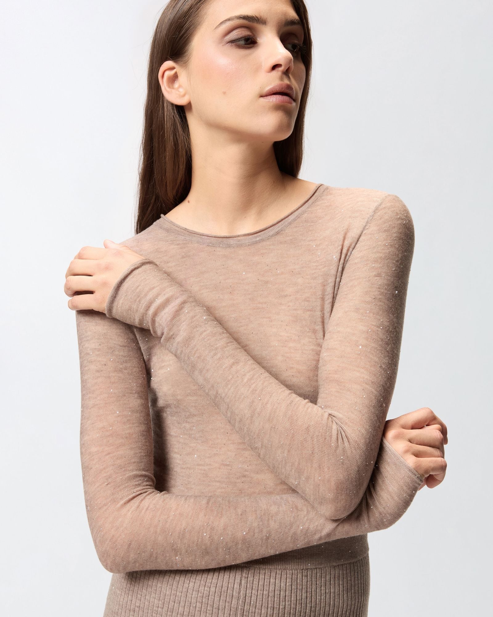 Maglia con paillettes 105398A2PM D23 PINKO 