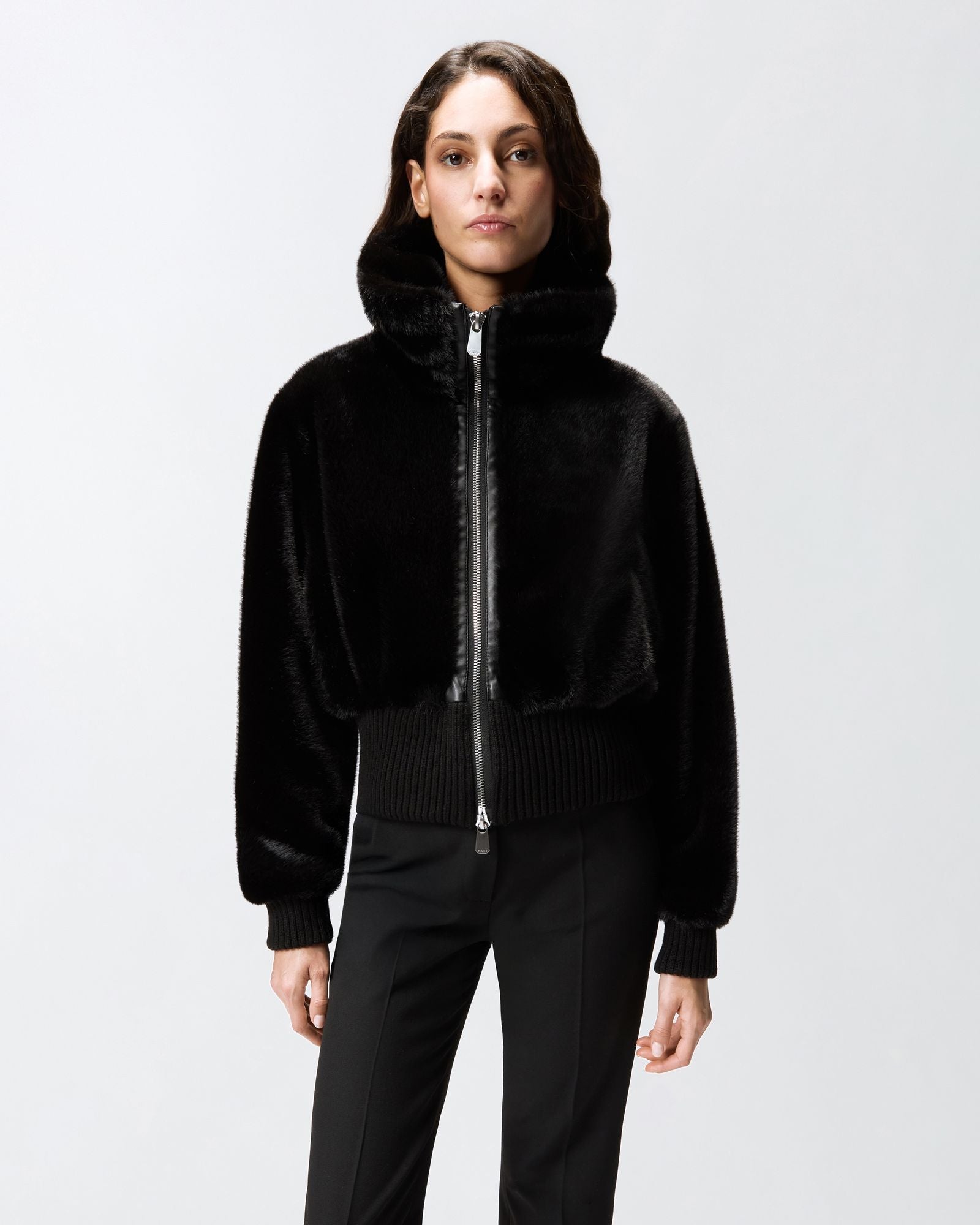 Giubbotto bomber pelliccia 105399A2PI Z99 PINKO 