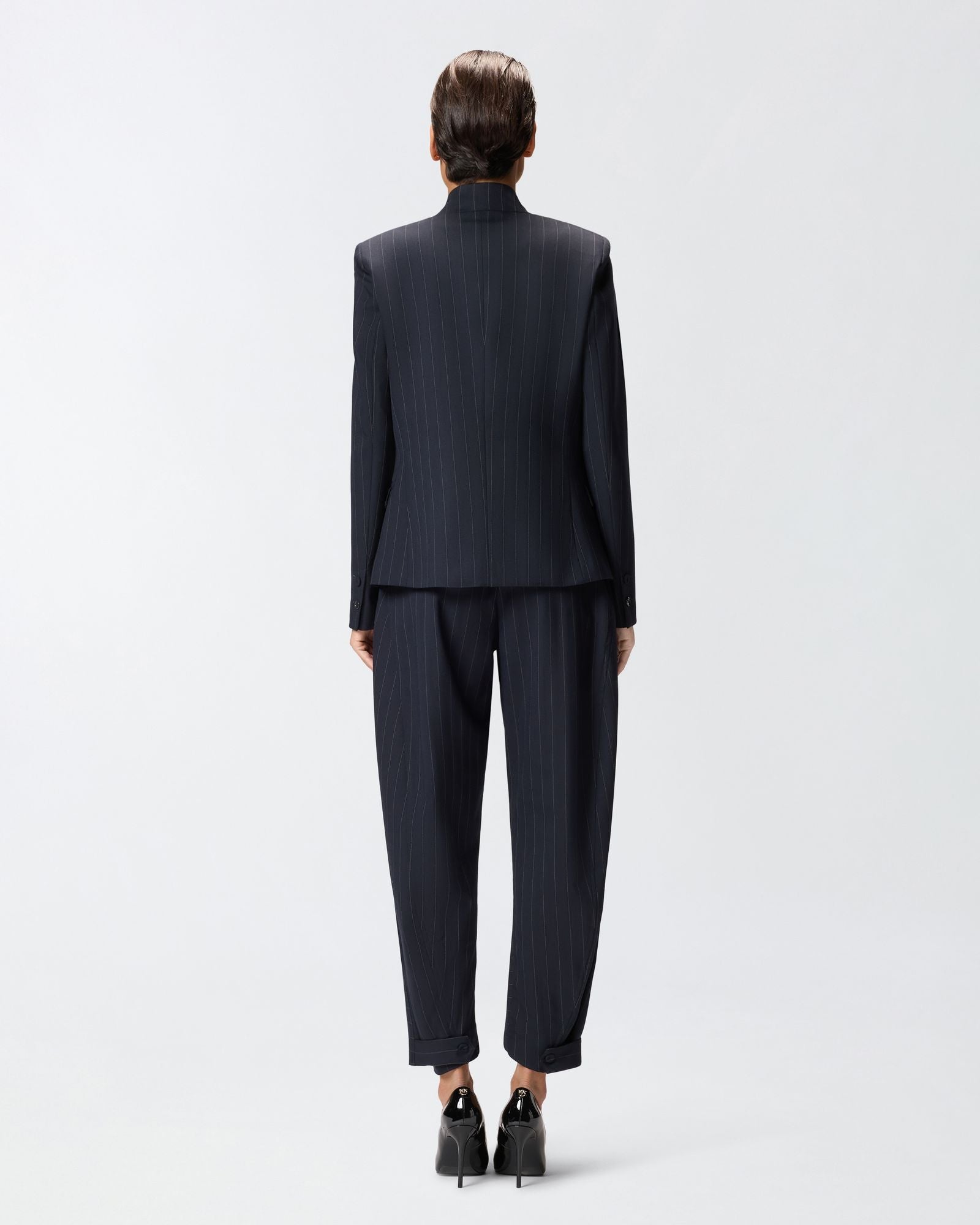 Giacca in lana gessata 105626A2QY EZ1 PINKO 