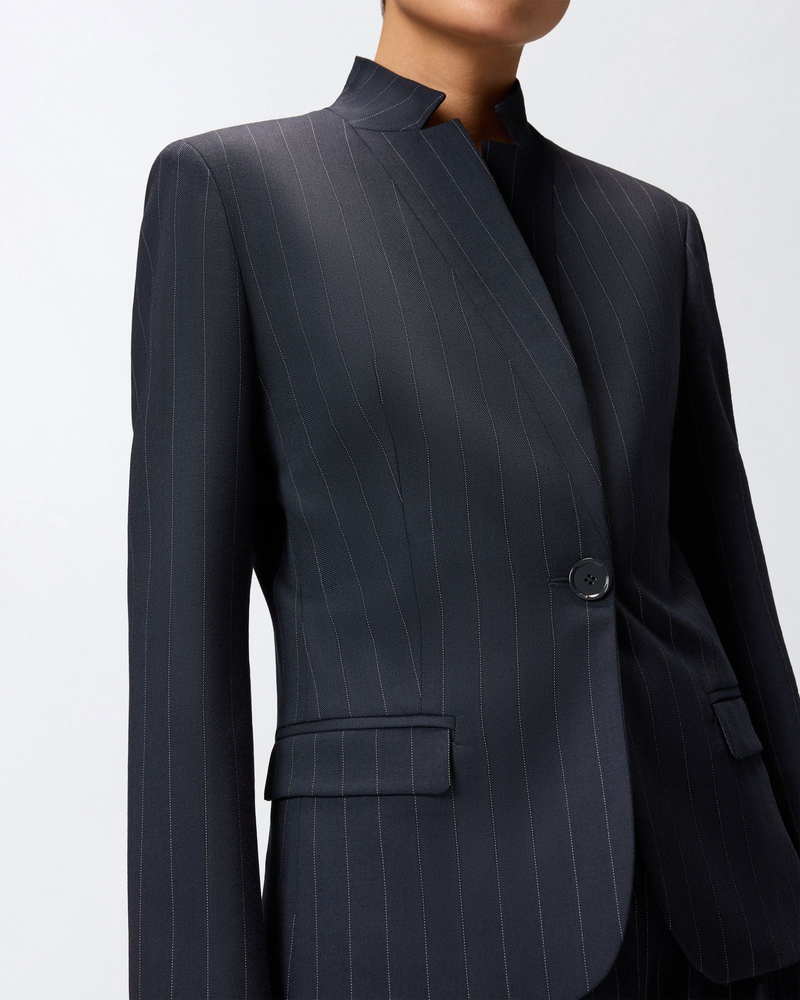 Giacca in lana gessata 105626A2QY EZ1 PINKO 