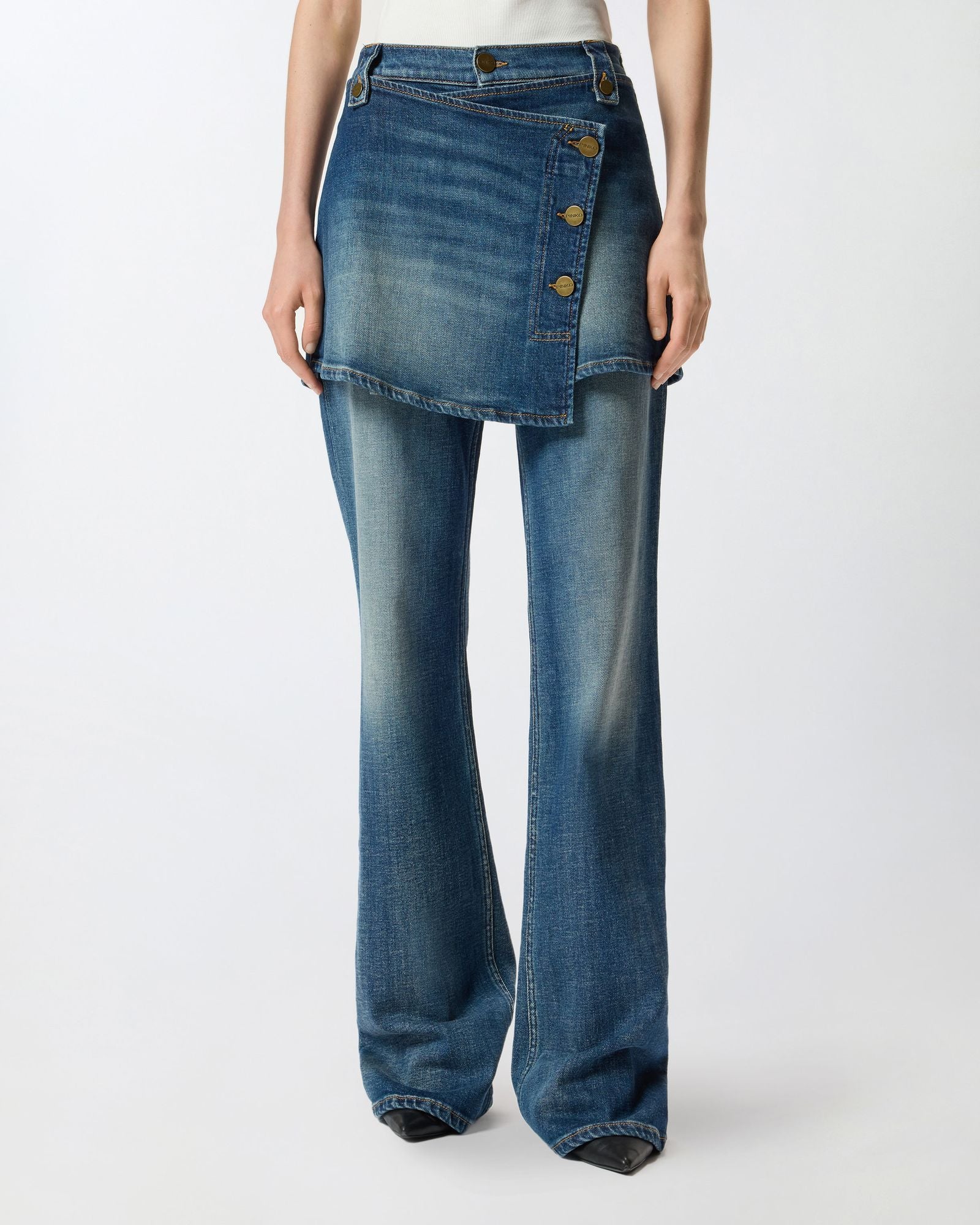 Jeans con minigonna rimovibile 105661A2U0 PJZ PINKO 