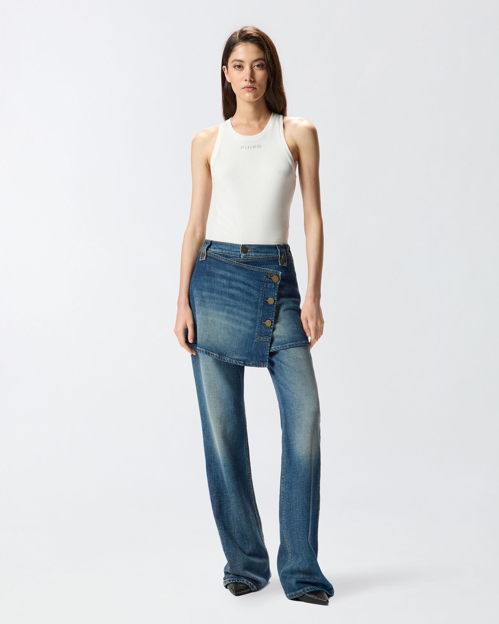 Jeans con minigonna rimovibile 105661A2U0 PJZ PINKO 