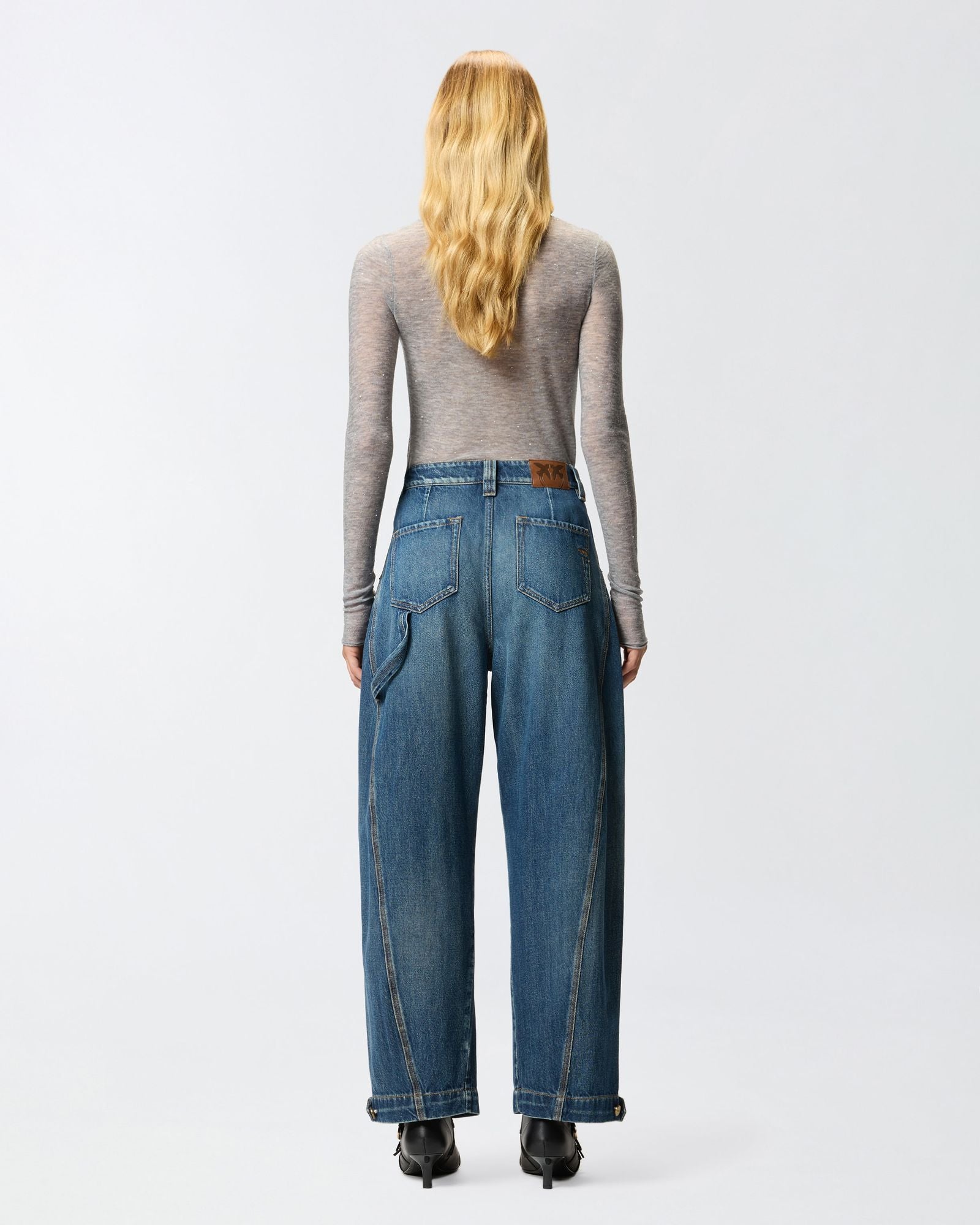 Jeans ballon con zip 105680A2TX PJZ PINKO 