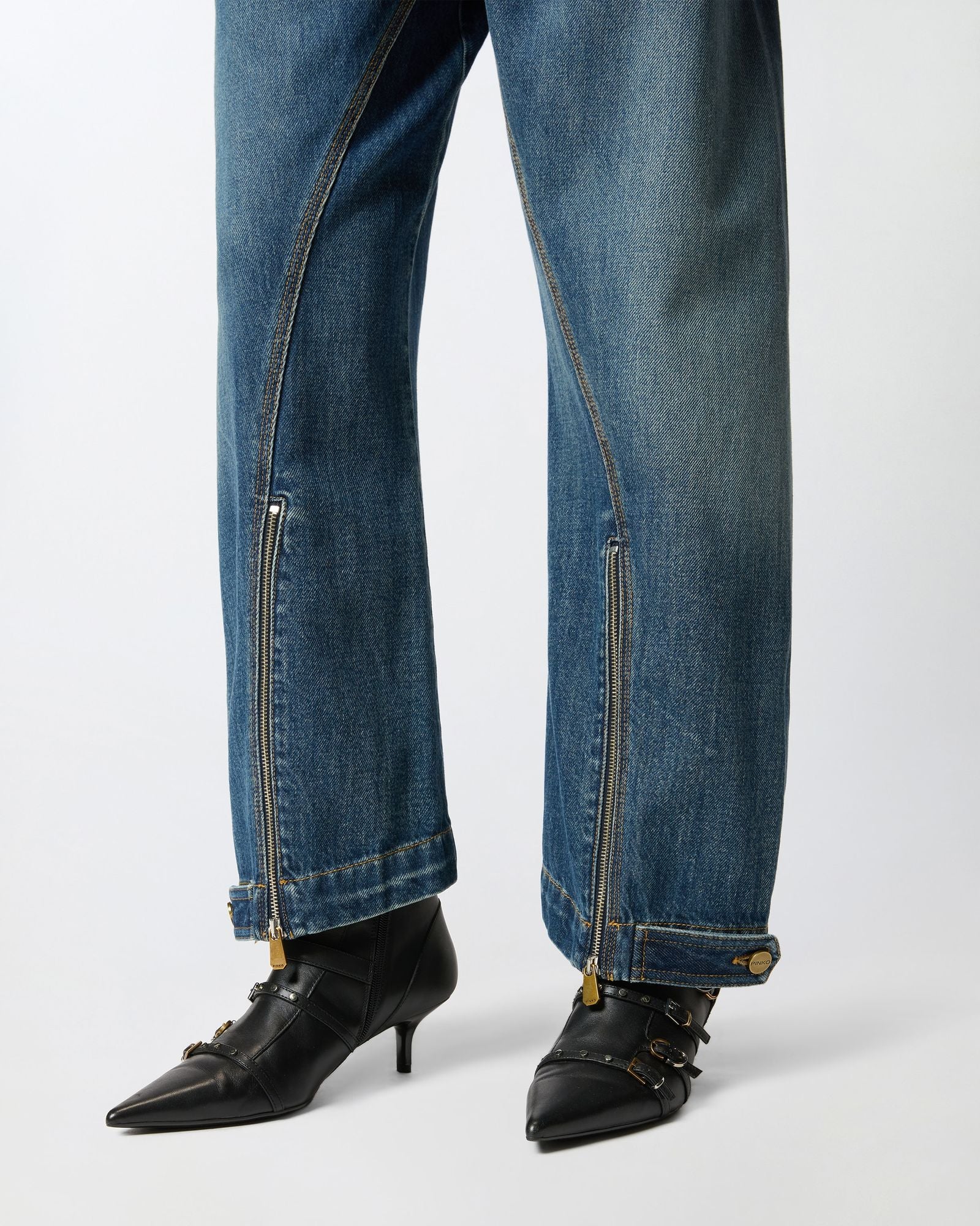 Jeans ballon con zip 105680A2TX PJZ PINKO 