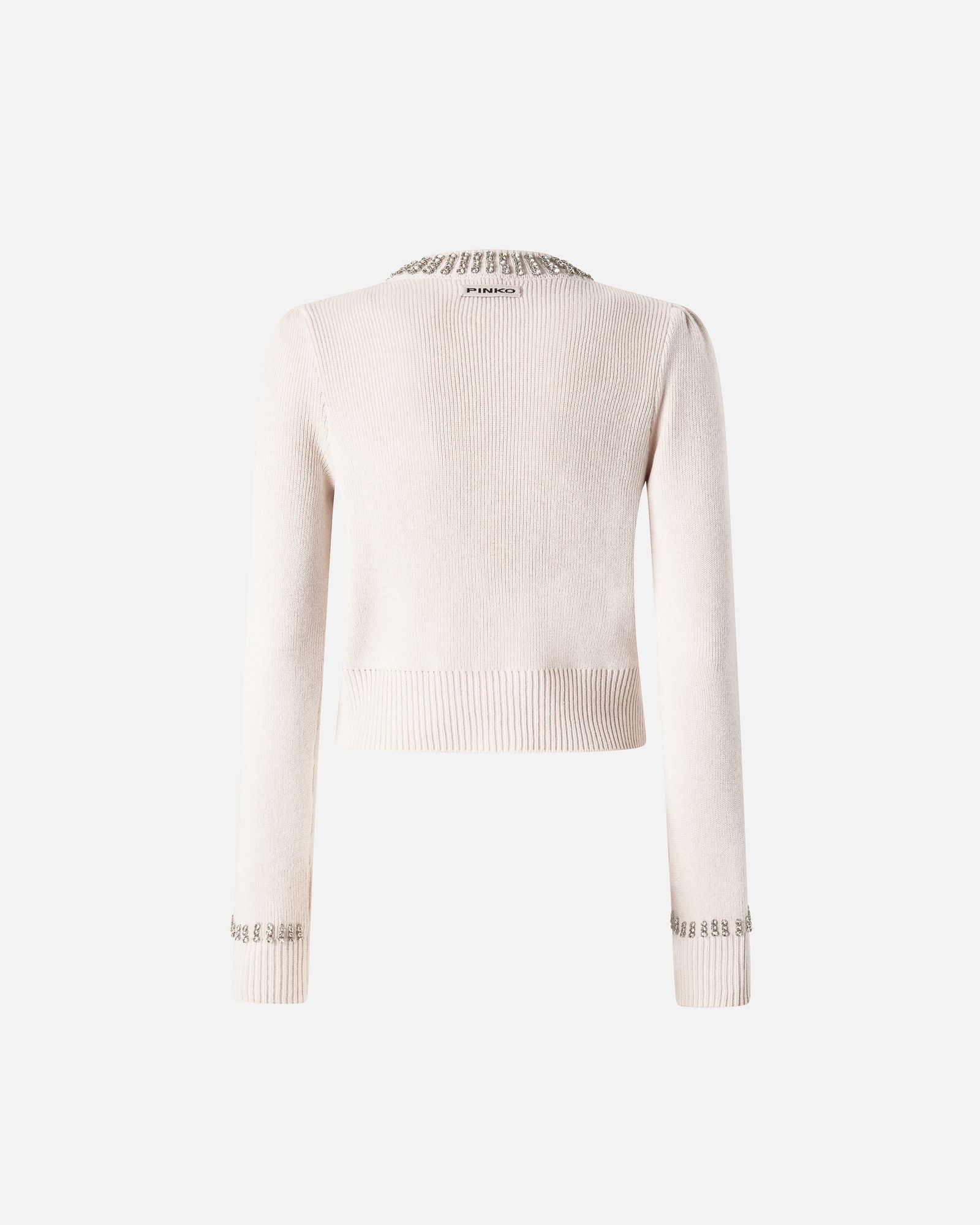 Cardigan con strass 105686A2S4 I23 PINKO 