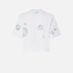 T-shirt con stampa e applicazioni 105704A2UG Z05 PINKO 