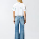 T-shirt con stampa e applicazioni 105704A2UG Z05 PINKO 