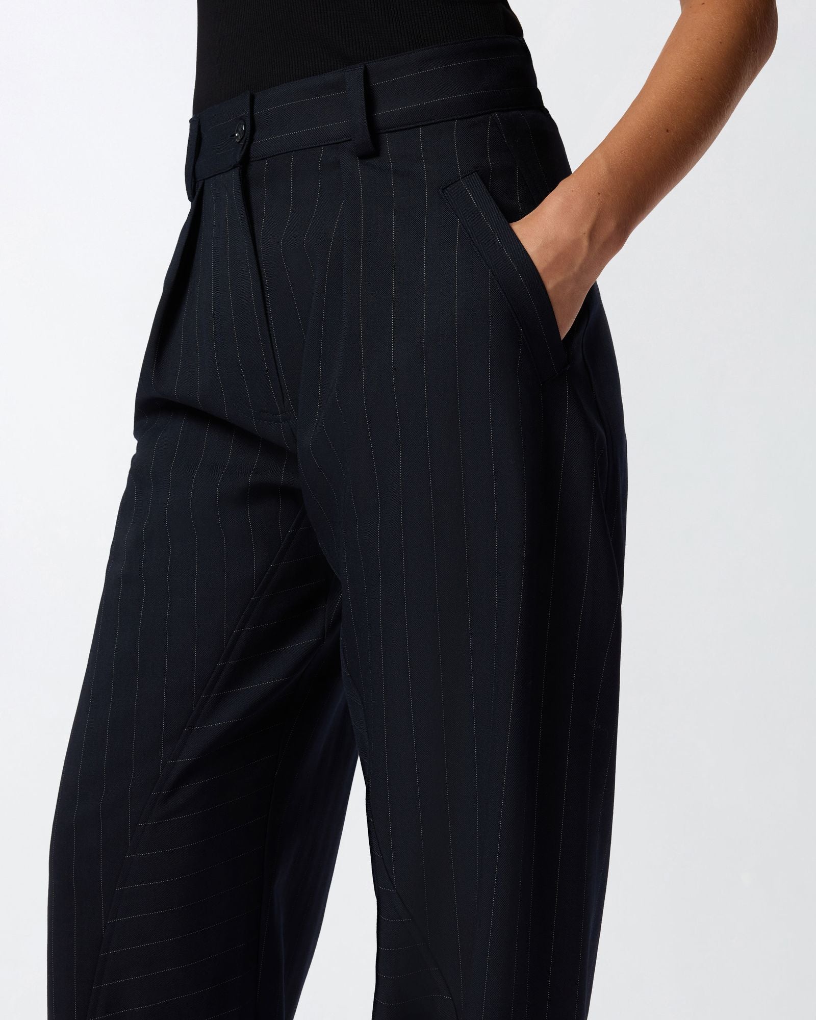 Pantalone ballon fit gessato 105707A2QY EZ1 PINKO 