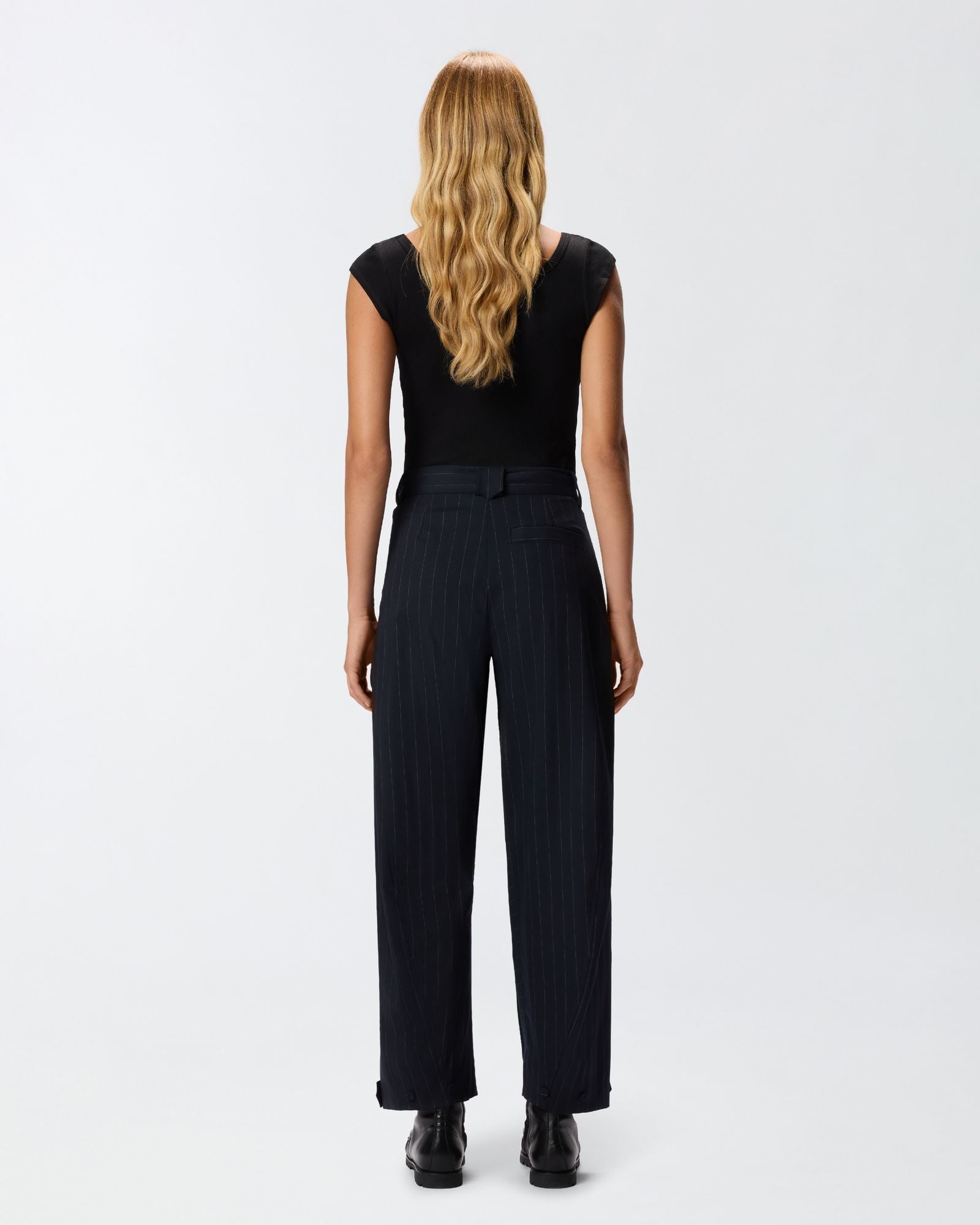 Pantalone ballon fit gessato 105707A2QY EZ1 PINKO 