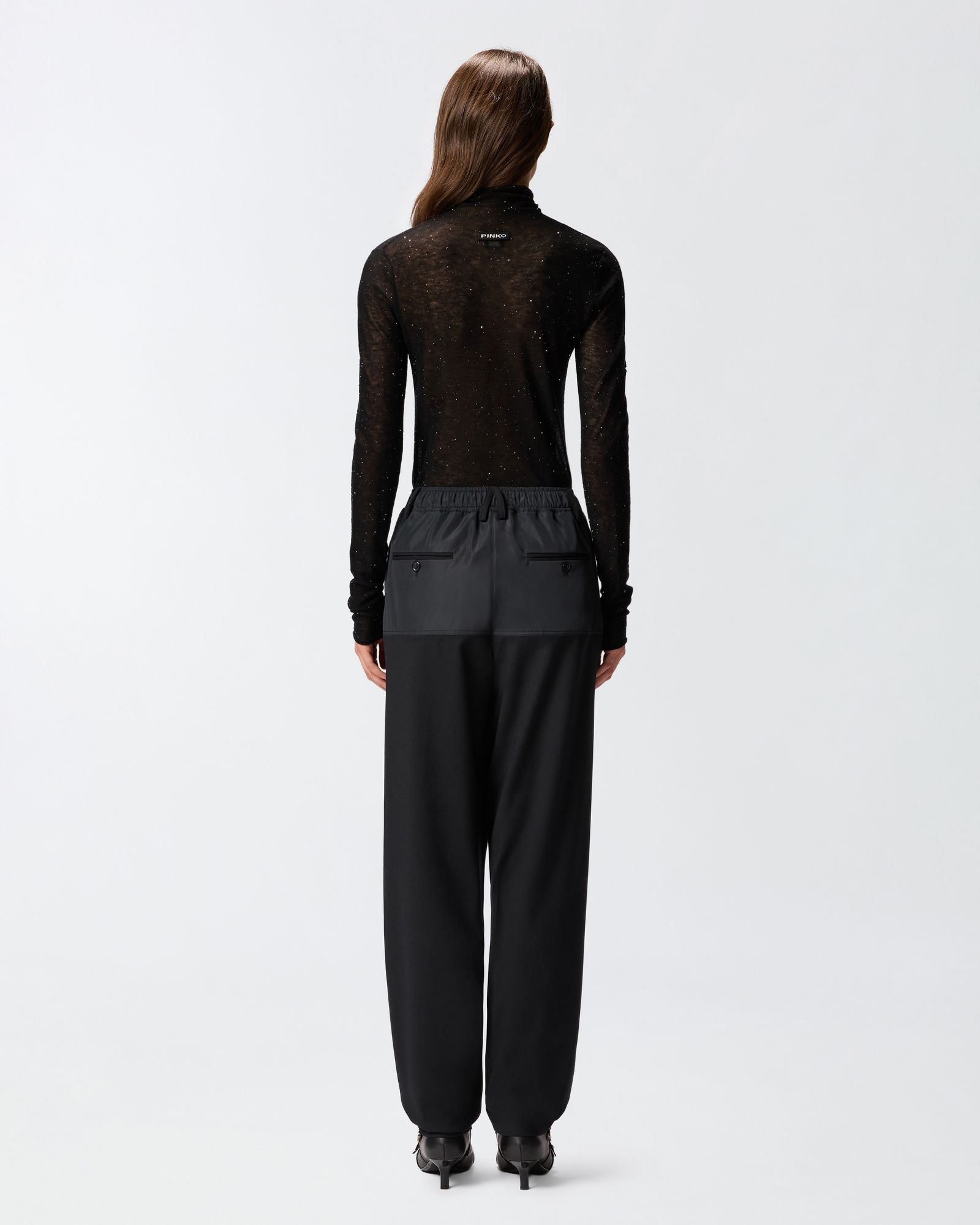 Maglia con micro paillettes 105821A2PM Z99 PINKO 
