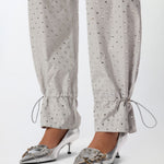 Pantalone con strass e borchie 105984A2XX K14 PINKO 