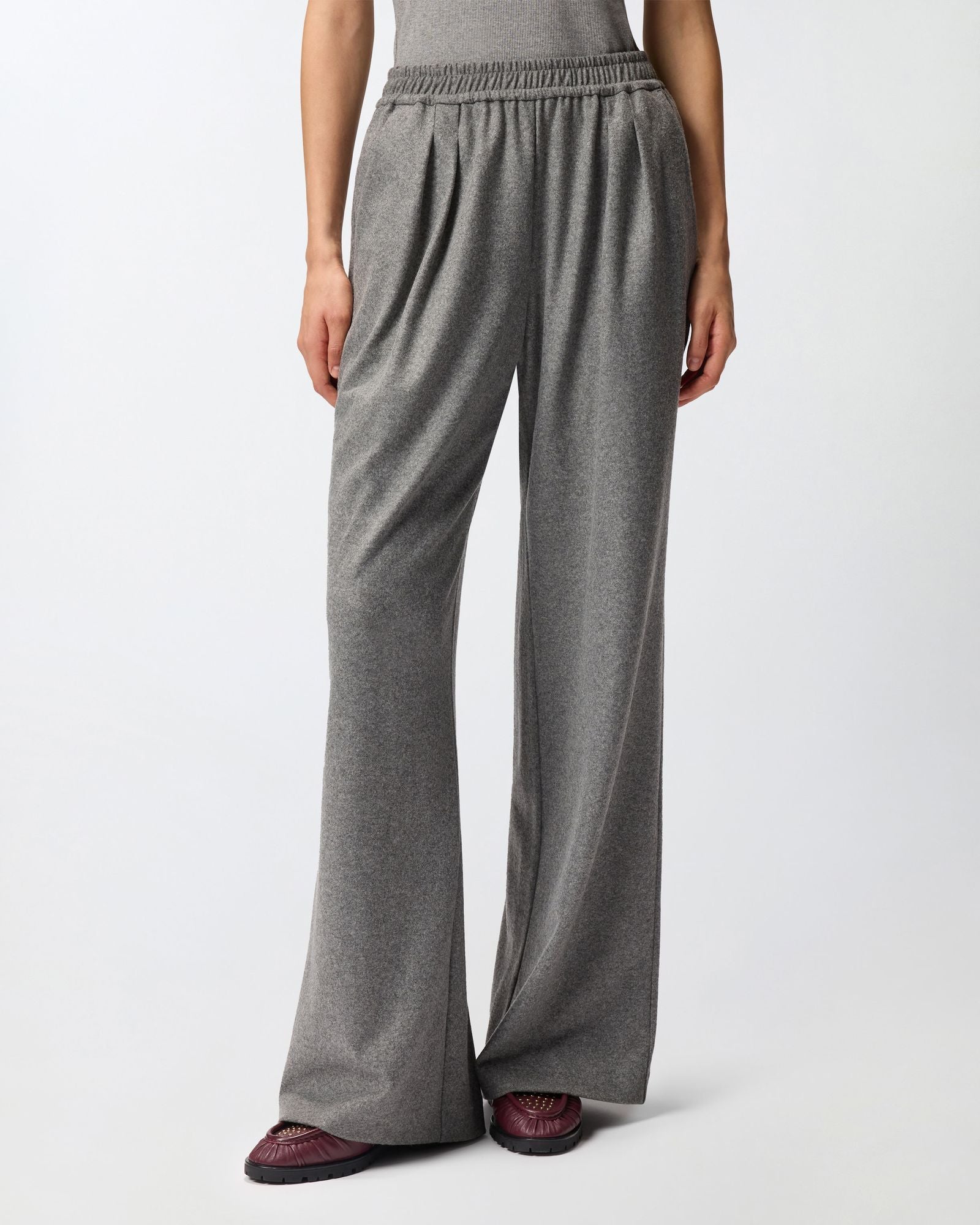 Pantalone wide leg in lana 106118A2ZU I76 PINKO 