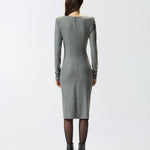 Abito midi con drappeggio 106126A2ZU I76 PINKO 
