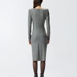 Abito midi con drappeggio 106126A2ZU I76 PINKO 