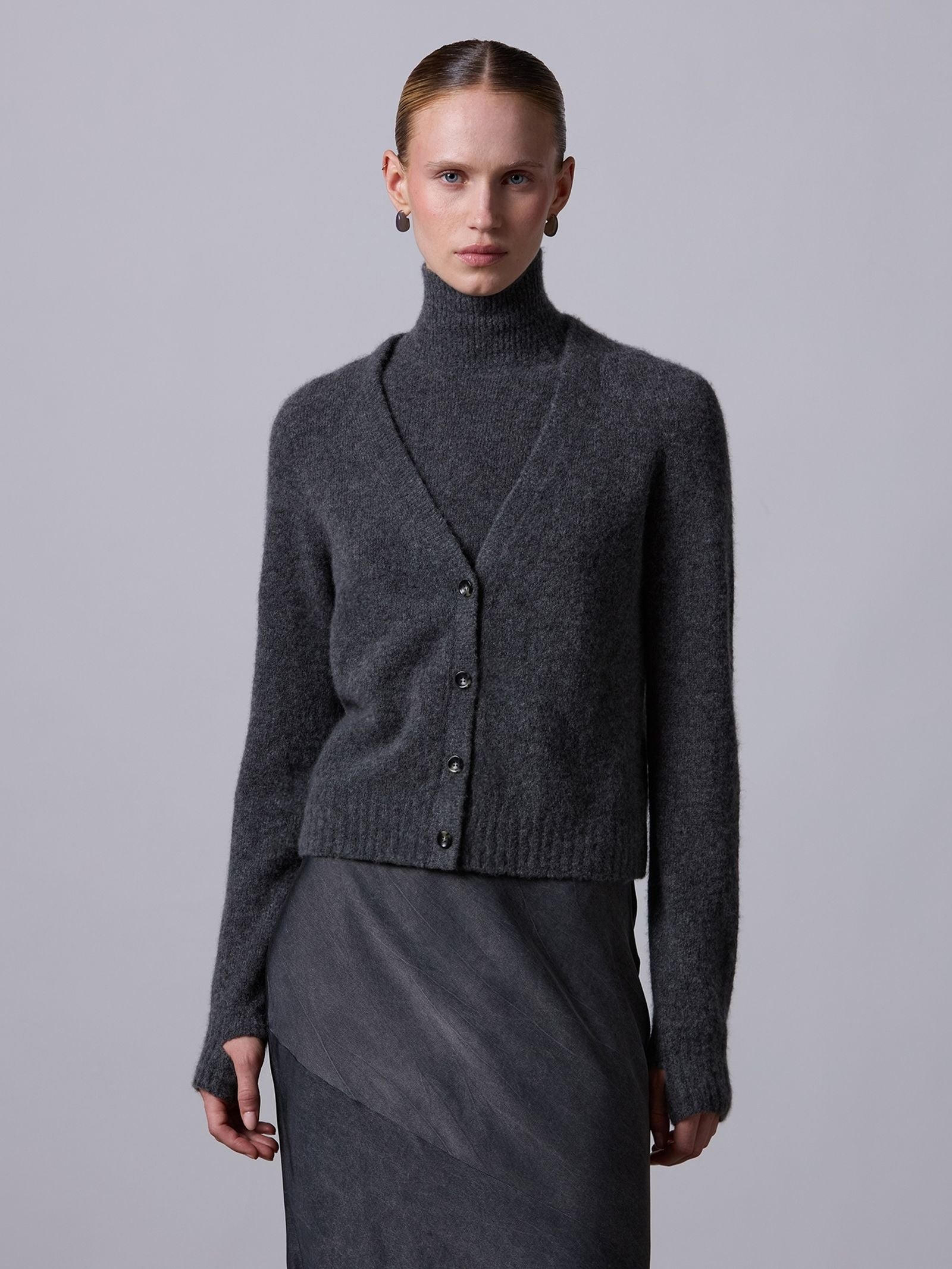 Cardigan boxy in cashmere e seta - Roberto Collina 253F01010 F0121 ROBERTO COLLINA 