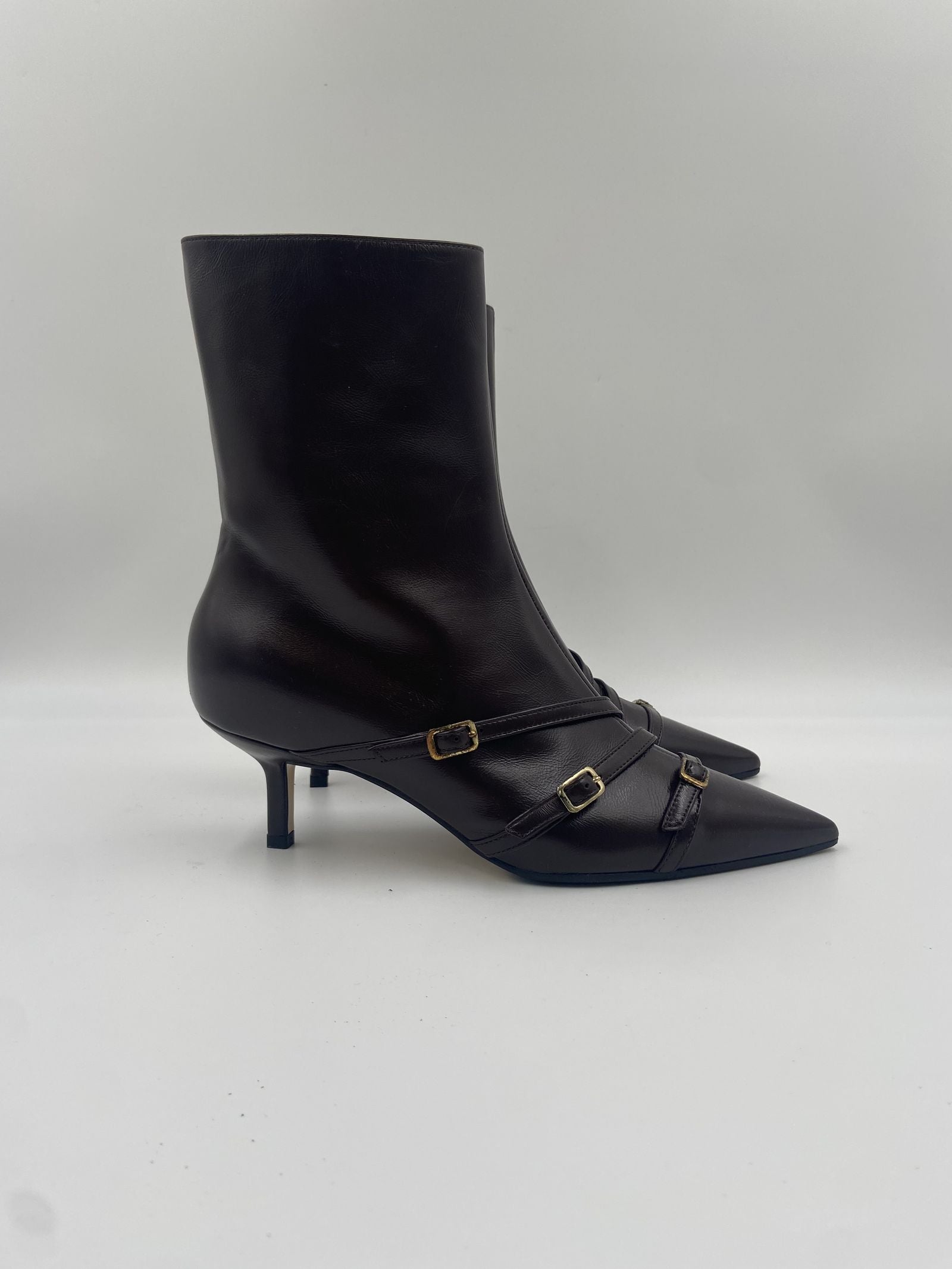 Stivaletto nero con cinturini 9559 NERO SPAZIO MODA 