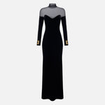 Abito Red Carpet in velluto e tulle - Elisabetta Franchi ABR2967E2 110 ELISABETTA FRANCHI 
