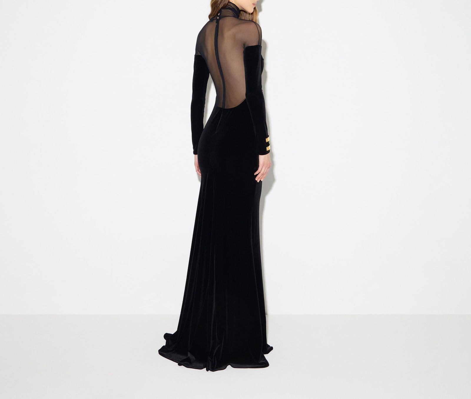Abito Red Carpet in velluto e tulle - Elisabetta Franchi ABR2967E2 110 ELISABETTA FRANCHI 