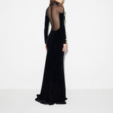 Abito Red Carpet in velluto e tulle - Elisabetta Franchi ABR2967E2 110 ELISABETTA FRANCHI 