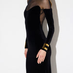 Abito Red Carpet in velluto e tulle - Elisabetta Franchi ABR2967E2 110 ELISABETTA FRANCHI 