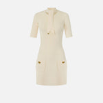 Abito mini in maglia - Elisabetta Franchi AM04S66E2 193 ELISABETTA FRANCHI 