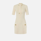 Abito mini in maglia - Elisabetta Franchi AM04S66E2 193 ELISABETTA FRANCHI 