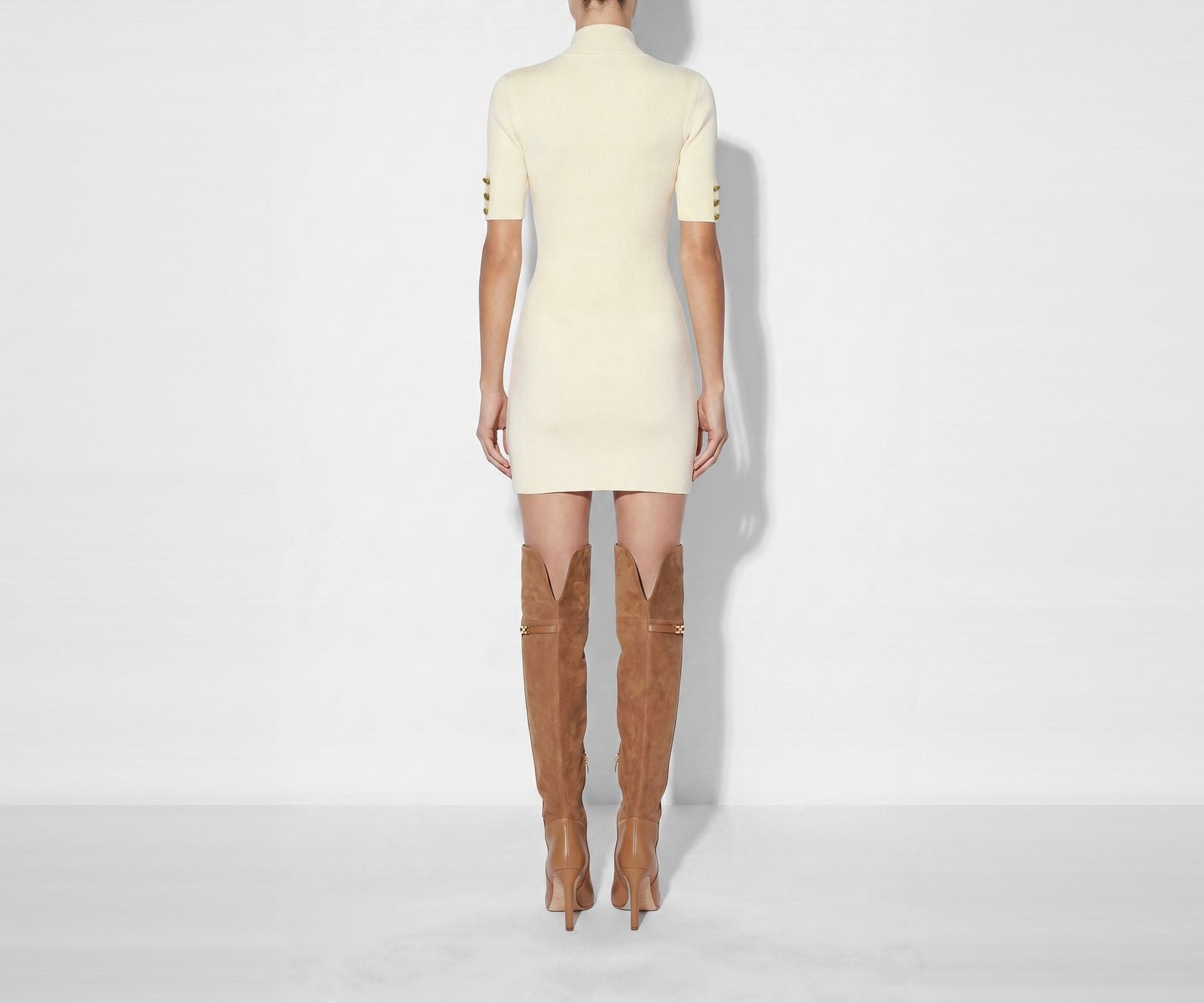 Abito mini in maglia - Elisabetta Franchi AM04S66E2 193 ELISABETTA FRANCHI 