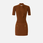Abito mini in maglia - Elisabetta Franchi AM04S66E2 FK3 ELISABETTA FRANCHI 