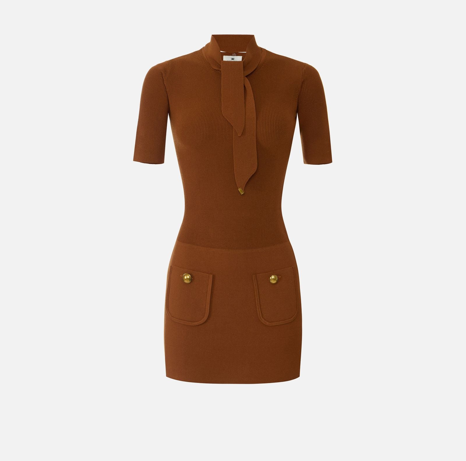 Abito mini in maglia - Elisabetta Franchi AM04S66E2 FK3 ELISABETTA FRANCHI 