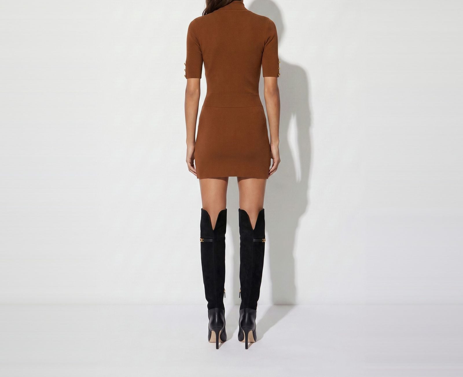 Abito mini in maglia - Elisabetta Franchi AM04S66E2 FK3 ELISABETTA FRANCHI 