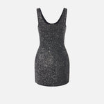 Abito mini con micro paillettes - Elisabetta Franchi AM11A66E2 X16 ELISABETTA FRANCHI 