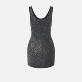 Abito mini con micro paillettes - Elisabetta Franchi AM11A66E2 X16 ELISABETTA FRANCHI 