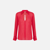 Camicia in georgette con charms - Elisabetta Franchi CA19466E2 CG5 ELISABETTA FRANCHI 