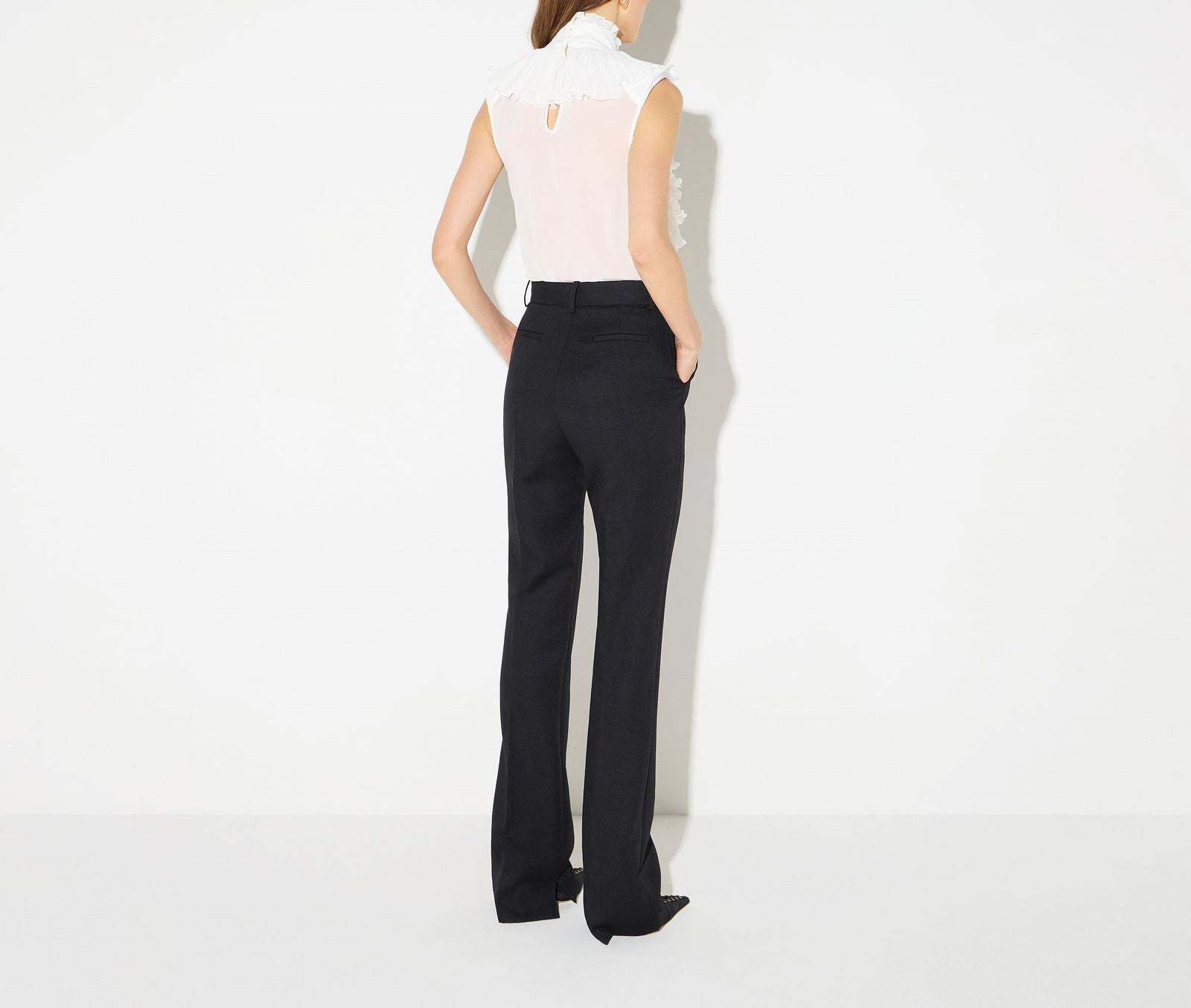 Body in georgette e pizzo - Elisabetta Franchi CB01067E2 360 ELISABETTA FRANCHI 