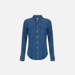 Camicia denim con logo ricamato - Elisabetta Franchi CJ34D66E2 104 ELISABETTA FRANCHI 