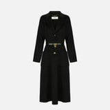Cappotto in panno double con cintura - Elisabetta Franchi CP03D67E2 110 ELISABETTA FRANCHI 