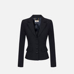 Giacca in tessuto tecnico - Elisabetta Franchi GI25367E2 110 ELISABETTA FRANCHI 