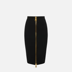 Gonna in maglia con zip - Elisabetta Franchi GK28B66E2 110 ELISABETTA FRANCHI 