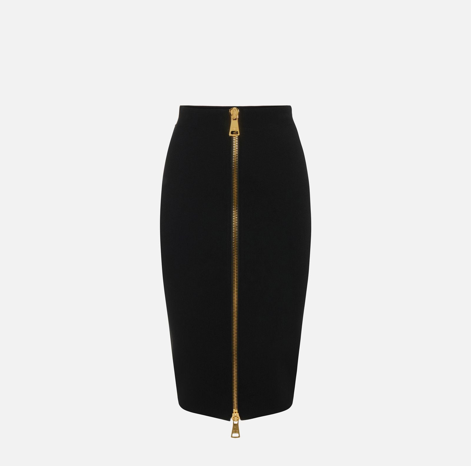 Gonna in maglia con zip - Elisabetta Franchi GK28B66E2 110 ELISABETTA FRANCHI 
