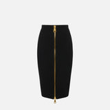 Gonna in maglia con zip - Elisabetta Franchi GK28B66E2 110 ELISABETTA FRANCHI 